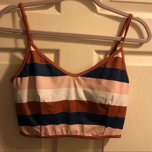 KJ medium four strip V crop top